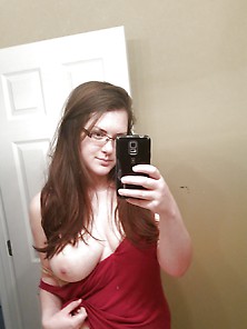 Sexy Big Boobed Selfie Teen With Glasses