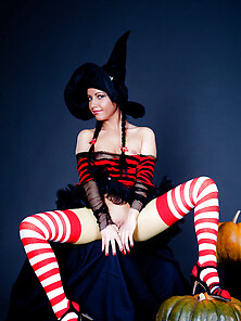 Witch Costume Wearing Black
