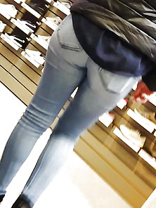 Milf In Tight Jeans With Good Butt