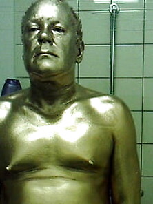 Golden Bodypain Slave Gerard