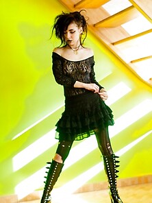 Alice Avreg Goth Girl In Pantyhose