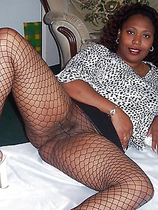 African Milf In Fishnet Tights