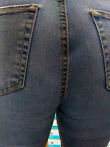 Sexy Big Ass In Tight Jeans In A Shop (Picture)