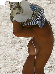 Martina Colombari Topless Ibiza Beach July 2017