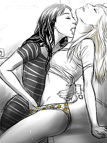 Hot Black Lesbian Cartoon Sex - Cartoon Lezdom Art | BDSM Fetish