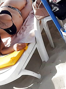 Fr's Big Ass Tease And Sexy Soles At Beach