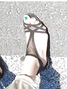 Candid Feet In The Street