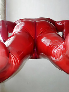Red Latex Catsuit