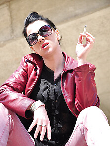 Hot Rock-Chick Leather-Jacket Pink