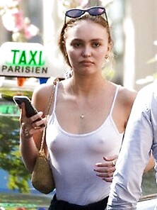 Lily Rose Depp Hard Nipples While Out In Paris