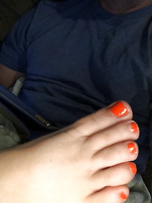 Bright Color Toes Close Up Feet