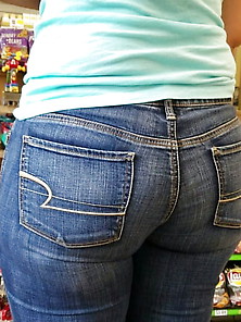 Big Butt In Jeans With Vpl