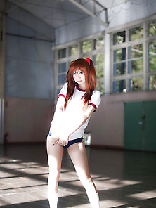 Neon Genesis Evangelion: Asuka Cosplay In Gym Uniform
