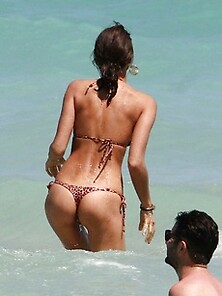 Irina Shayk's Gorgeous Ass In A Thong Bikini