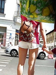 Spy White Shorts Sexy Ass Woman Romanian