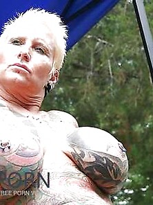 Tatted Huge Mature Exhibitionist