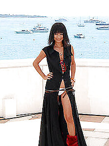 Bai Ling Oops Flashes Off Boob Slip