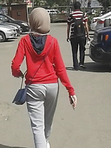 Arab Egyptian Hijab Babe Small Ass In Pants 303