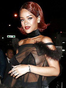 Rihanna Teasing In See Through To Nips