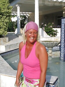 Tanned Blonde On A Holiday