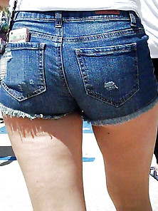 Lick Her Teen Thighs Butt & Ass In Jean Shorts