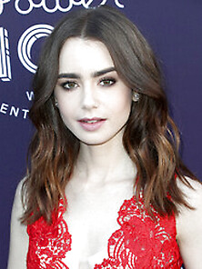 Lily Collins Cleavage