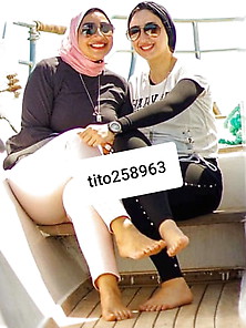 Hijab Soles To Cum On