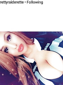 Prettyraiderette Instagram Girl Huge Tits