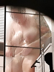 My Slut Big Hits Wife Anette Shower Voyeur Challenge 08. 01