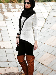 Hijabi Wearing Boots (Non-Nude) Hijab Arab Beaurette Ebony