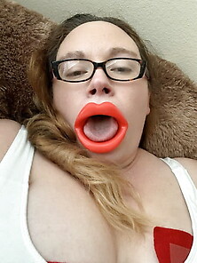 Big Fake Lips Sucking Cock