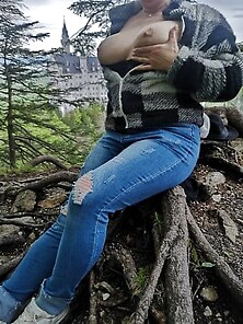 My Breasts Need Air At Neuschwanstein Castle