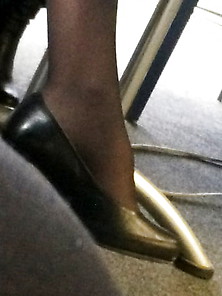 Candid Feet And Heels At Work #9