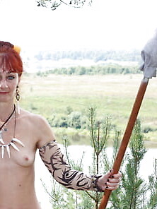 Savage Girl With Spear 3