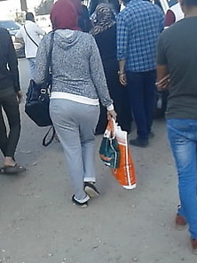 Arab Egyptian Hijab Mom Hot Slut Ass In Pants 272