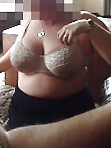 Big Titted Wife's Mouth And Natural Breasts Used