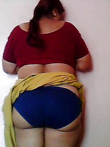Indian Aunty In Blue Panty