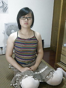 Asia Girl With Glasses