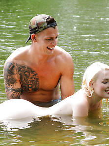 Beautiful Czech Babe With Natural Tits Gets Fucked In The Water