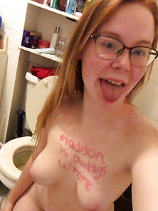 Slut Daughter Madison Toilet Sex Slave Is Exposing Herself