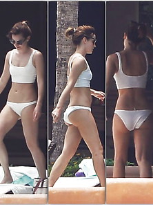 Emma Watson In White Bikini