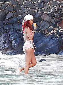 Rihanna - Sexy Sheer Shorts Bikini - Ameman