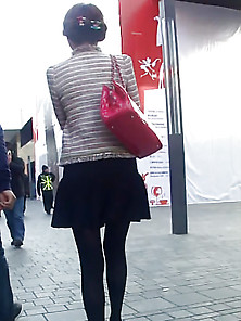 Pretty Chinese Girl In Public