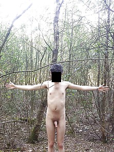 Mistress Took Me On A Walk...  Naked In The Woods