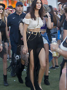 Kendall Jenner Nipple Pokes At The Coachella Music Festival Day