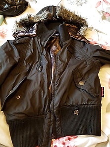Mckenzie Fur Hood Black Bomber Jacket