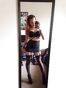 Selfie Teens In Sexy Stockings And Suspenders