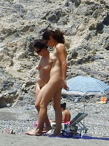 Two Milfs Naked On The Fkk Beach