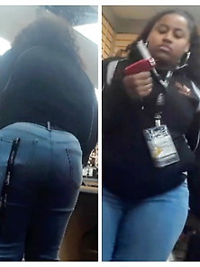 Big Ass Black Teen Store Worker