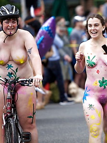 Hairy Bodypainted Girl From Fremont Solstice Race